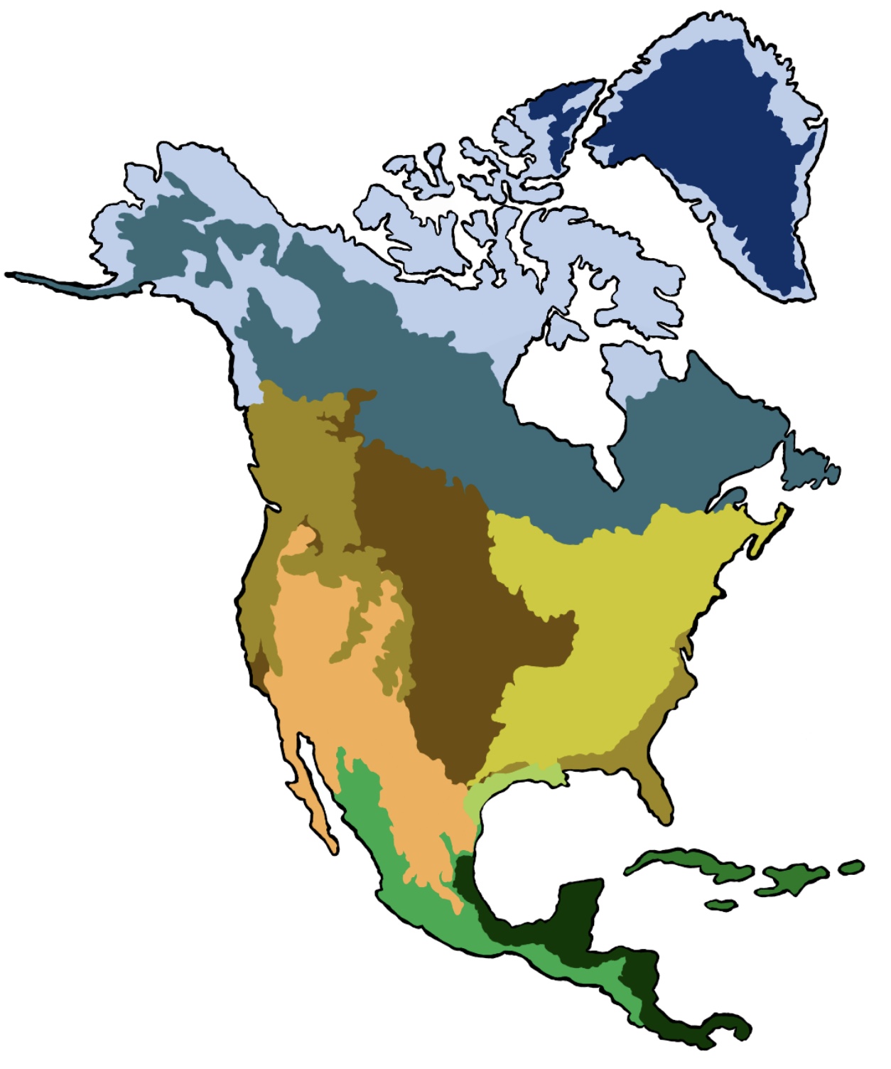 North America Biome Map Design File - Montessori Grasshopper